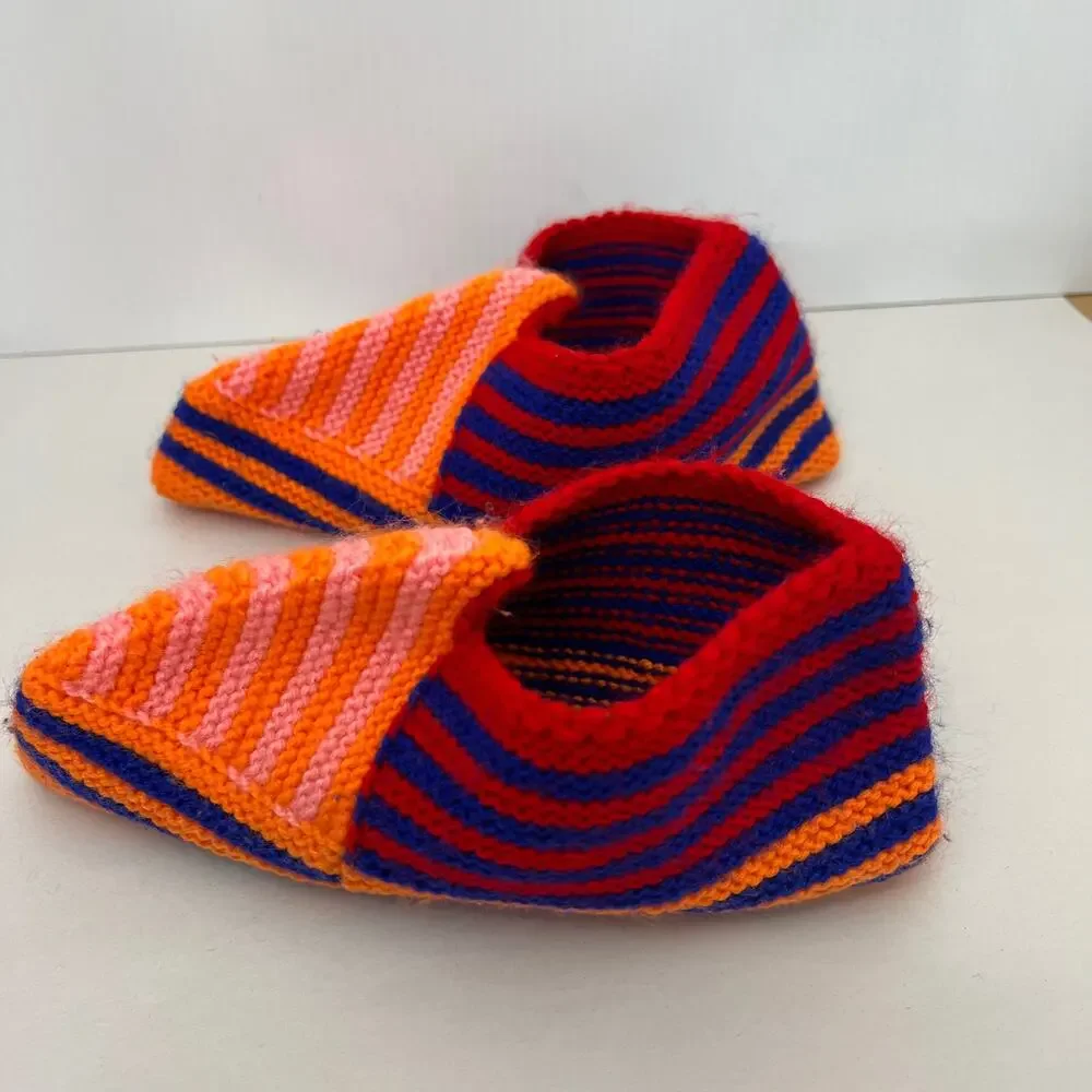 Handwoven Wool Slipper Socks Balkan - 3 pairs Multicolor